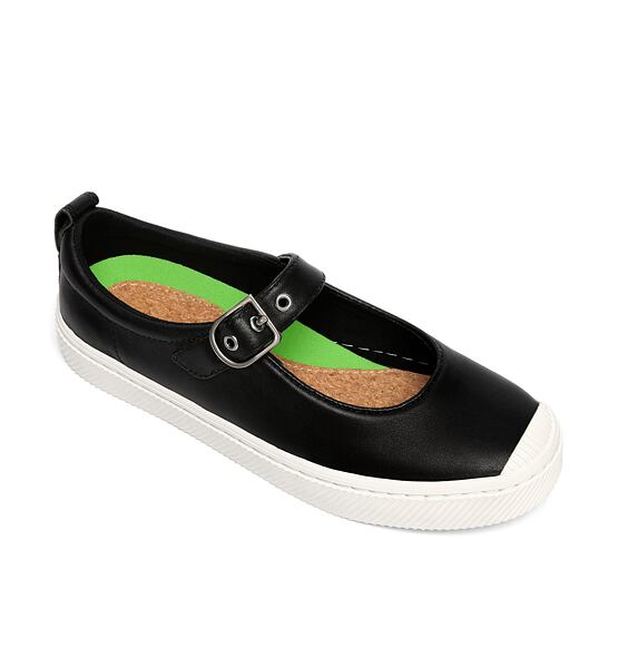 Mens leisure shoes Cariuma OCA Mary Jane Black Napa Leather Sneaker