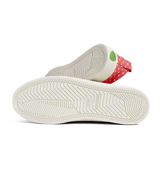 Pánské volnočasové boty Cariuma OCA Low Watermelon Canvas White Polka Dots Sneaker