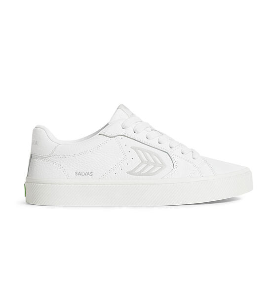 Mens leisure shoes Cariuma SALVAS White Premium Leather Ice Logo Sneaker