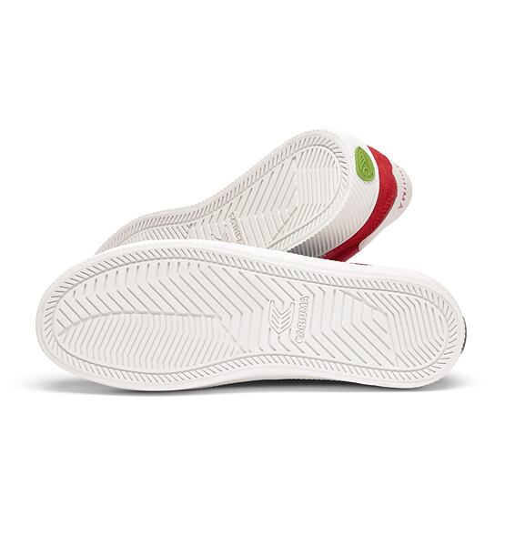 Womens leisure shoes Cariuma OCA 2.0 Nylon and Suede Scarlet Red