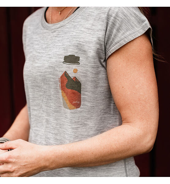 Womens T-shirt Lundhags Fulu Merino Bottle T-Shirt W