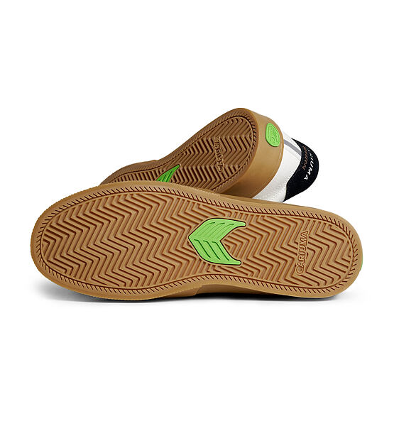 Pánské volnočasové boty Cariuma NAIOCA PRO Stripe Suede and Canvas Gum Vintage White