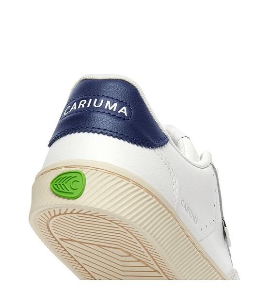 Pánské volnočasové boty Cariuma TOCA White Diamond Leather Smoke White Suede Blue Accents Sneaker