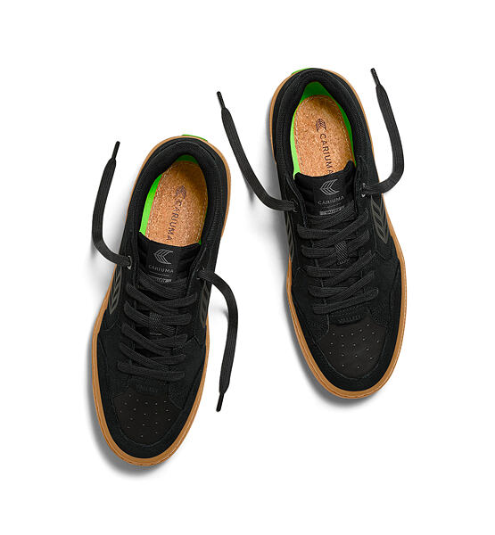 Pánské volnočasové boty Cariuma VALLELY PRO Gum Black Suede and Cordura Ash Grey Logo Sneaker