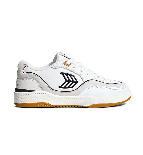 Mens leisure shoes Cariuma UBA Gum White Leather Black Logo Sneaker