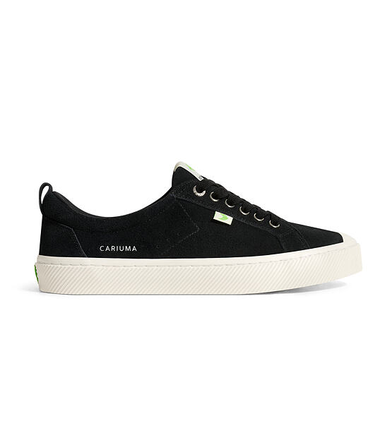 Womens leisure shoes Cariuma OCA Low Black Suede Sneaker