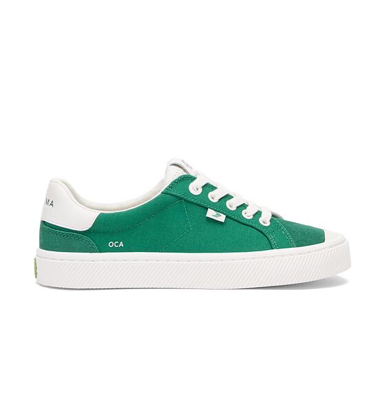 Mens leisure shoes Cariuma OCA 2.0 Nylon and Suede Lush Green