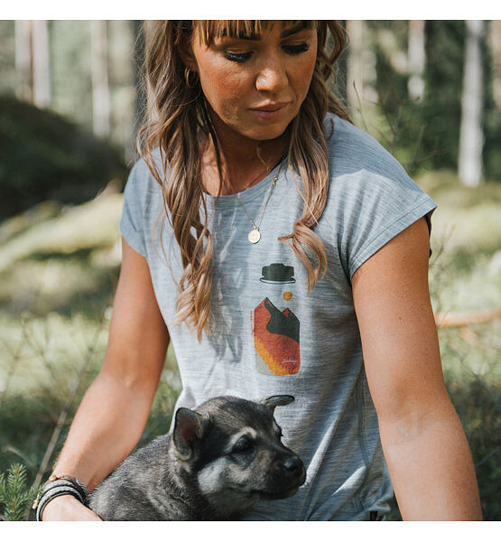 Womens T-shirt Lundhags Fulu Merino Bottle T-Shirt W