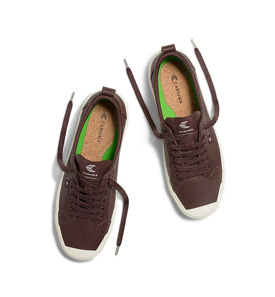 Pánské volnočasové boty Cariuma OCA Low Brown Premium Leather Sneaker