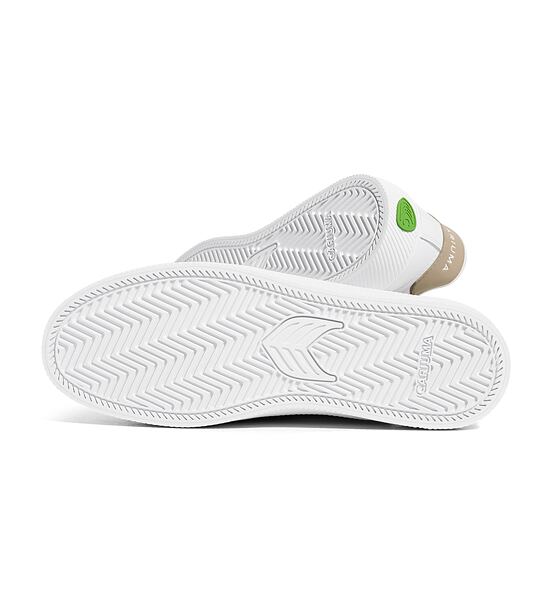 Pánské volnočasové boty Cariuma SALVAS White Leather Shifting Sand Logo Sneaker