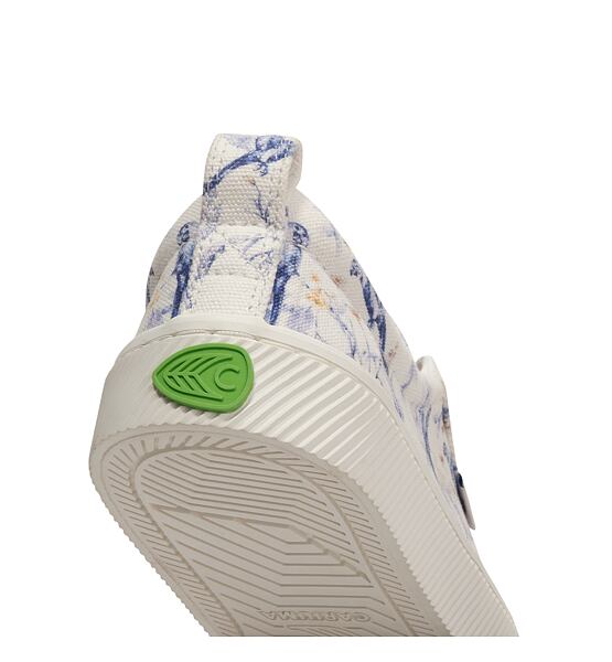 Pánské volnočasové boty Cariuma OCA Low White Spectrum Blue Parrot Print Canvas Sneaker