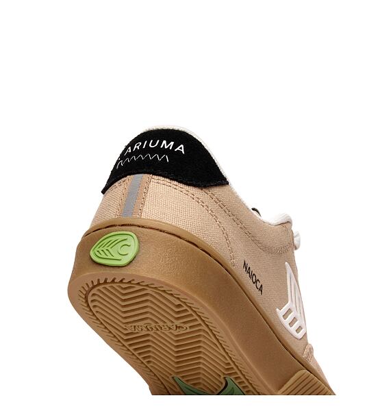 Dámské volnočasové boty Cariuma NAIOCA PRO Stripe Suede and Canvas Desert Taupe