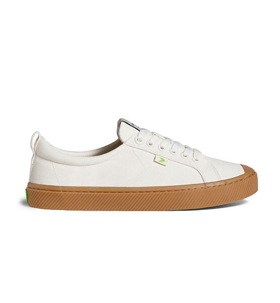 Mens leisure shoes Cariuma OCA Low Gum Off-White Canvas Sneaker