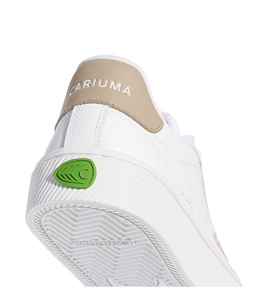 Pánské volnočasové boty Cariuma SALVAS White Leather Shifting Sand Logo Sneaker