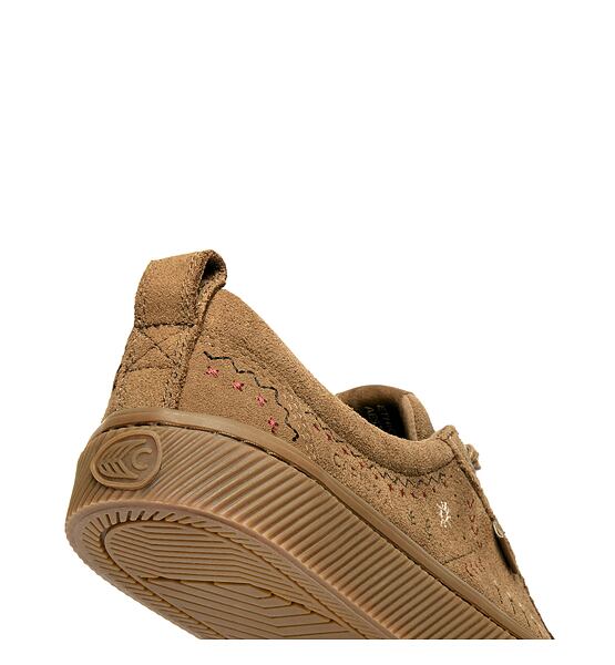 Dámské volnočasové boty Cariuma OCA Low All Camel Suede Embroidered Sneaker