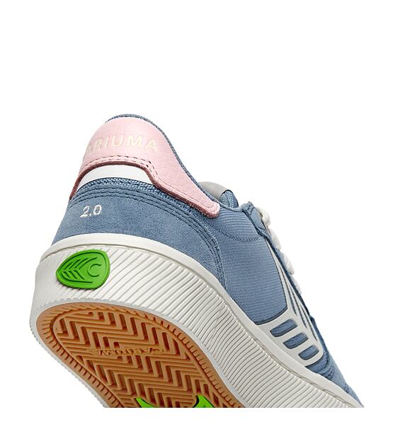 Pánské volnočasové boty Cariuma CATIBA PRO 2.0 Mirage Blue Suede and Cordura Ivory Logo Rose Sneaker