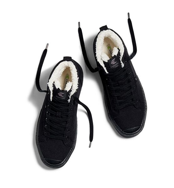 Pánské volnočasové boty Cariuma OCA Therma High All Black Suede Boot