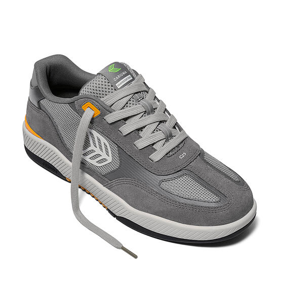 Mens leisure shoes Cariuma C25 Skategoat PRO Suede and Mesh Charcoal Grey