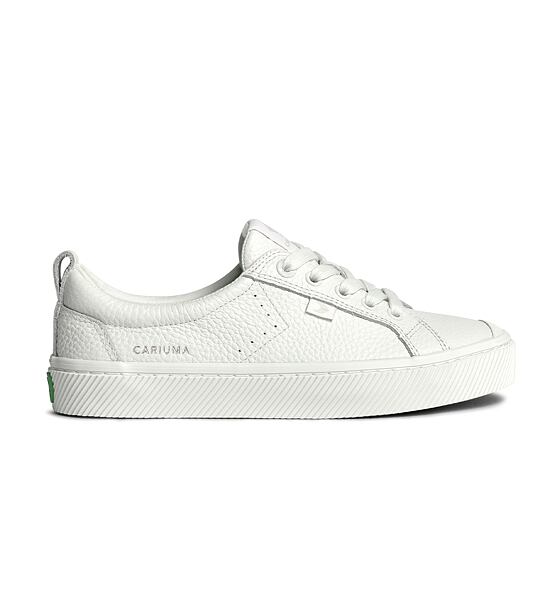 Mens leisure shoes Cariuma OCA Pebbled Leather White