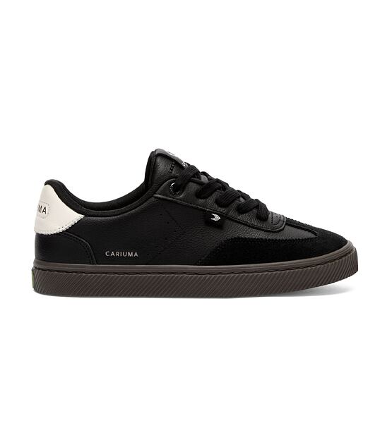 Mens leisure shoes Cariuma TOCA Soft Grain Leather and Suede Teak Black