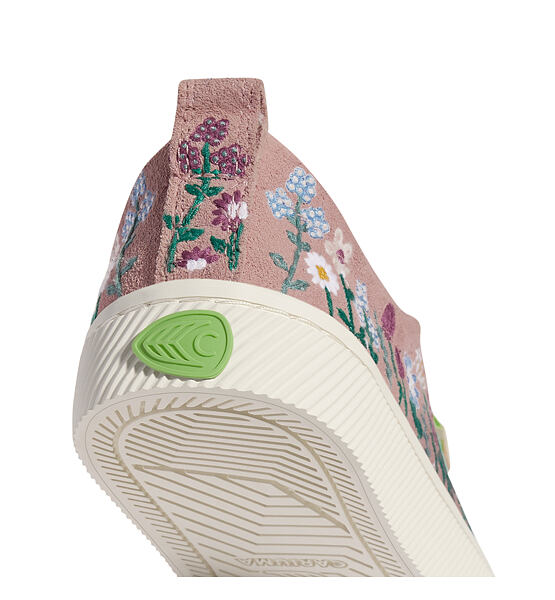 Dámské volnočasové boty Cariuma OCA Low Rose Suede Embroidered Flowers Sneaker