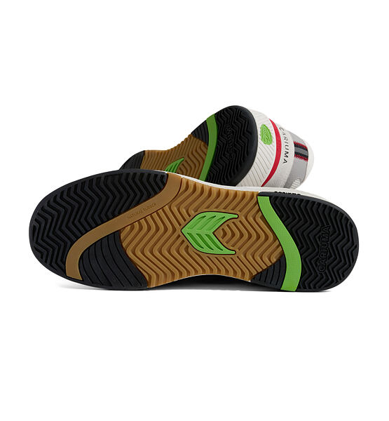 Pánské volnočasové boty Cariuma UBA PRO Smoke White Suede Off-White Mesh Black Logo Red Sneaker