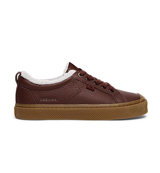 Womens leisure shoes Cariuma OCA Therma Low Brown Premium Leather Boot