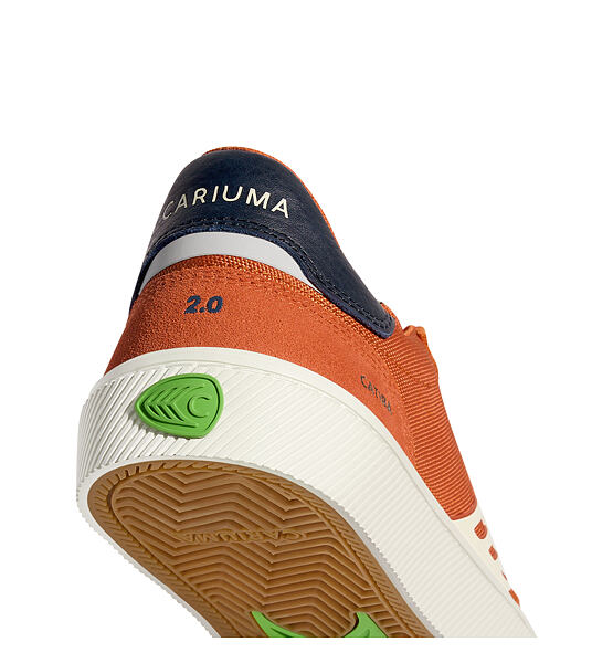 Pánské volnočasové boty Cariuma CATIBA PRO 2.0 Burnt Orange Suede and Cordura Ivory Logo Navy Sneake