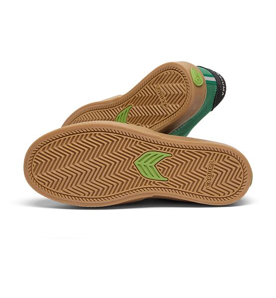 Dámské volnočasové boty Cariuma NAIOCA PRO Stripe Suede and Canvas Lush Green