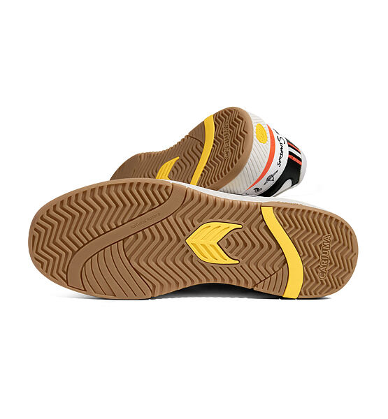 Pánské volnočasové boty Cariuma Simpsons UBA White Leather Bart Skateboard Sneaker