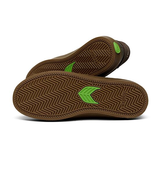 Pánské volnočasové boty Cariuma LUAN PRO Dark Gum Teak Suede Ivory Logo Sneaker