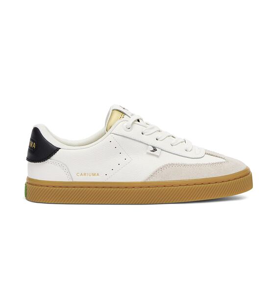 Womens leisure shoes Cariuma TOCA Soft Grain Leather and Suede Gum Warm White