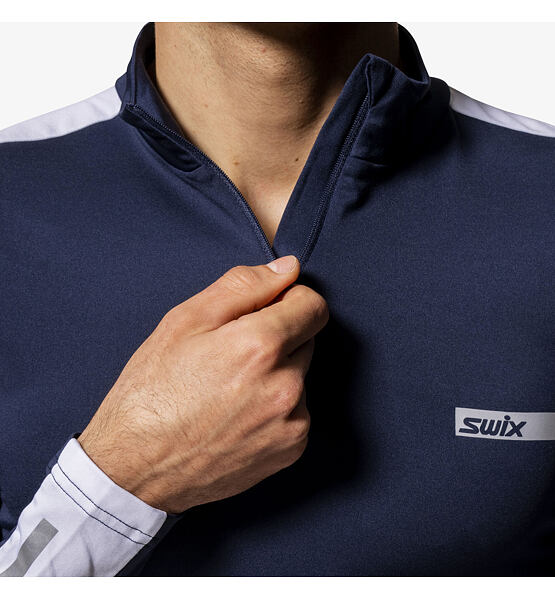 Mens functional T-shirt Swix Roadline NTS Half Zip Baselayer Top M