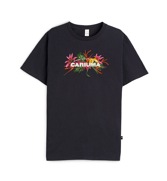 Triko Cariuma T-Shirt Black Cariuma Flowers