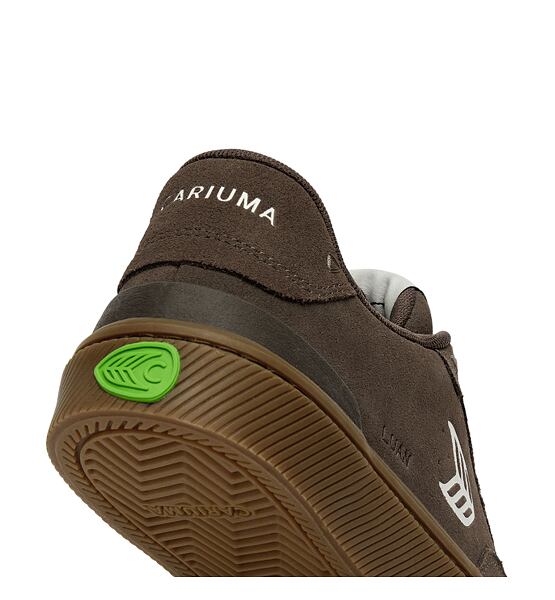 Pánské volnočasové boty Cariuma LUAN PRO Dark Gum Teak Suede Ivory Logo Sneaker