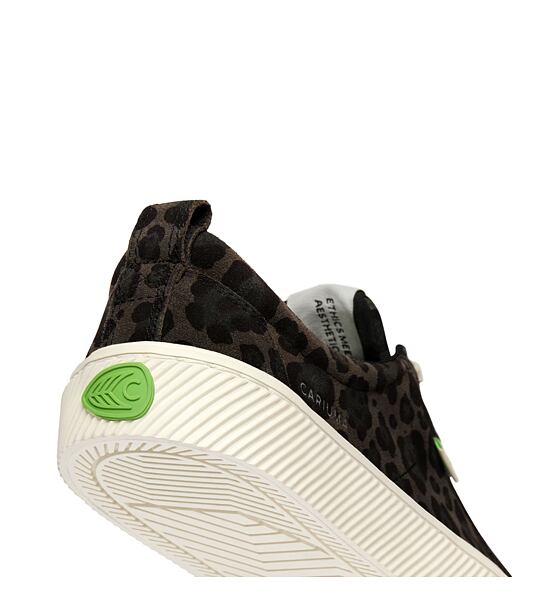 Dámské volnočasové boty Cariuma OCA Low Black Jaguar Print Suede Sneaker