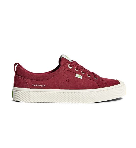 Womens leisure shoes Cariuma OCA Low Cabernet Suede Sneaker