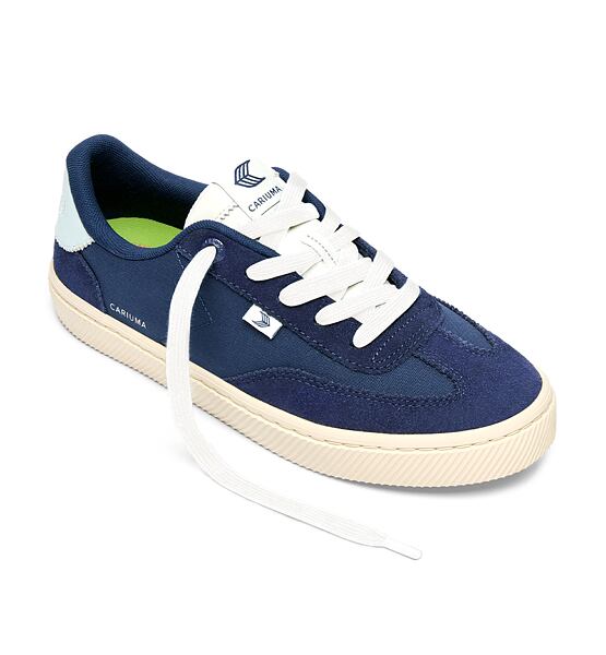 Womens leisure shoes Cariuma TOCA Nylon and Suede Bright Navy