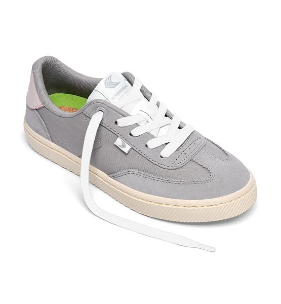 Womens leisure shoes Cariuma TOCA Nylon and Suede Light Grey