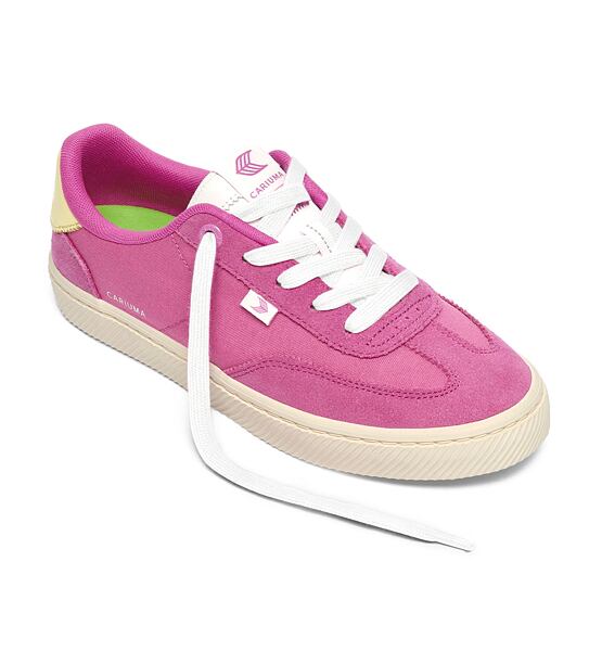 Mens leisure shoes Cariuma TOCA Nylon and Suede Rose Violet