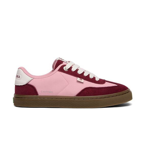 Dámské volnočasové boty Cariuma TOCA Teak Bright Rose Nylon Cabernet Suede Sneaker