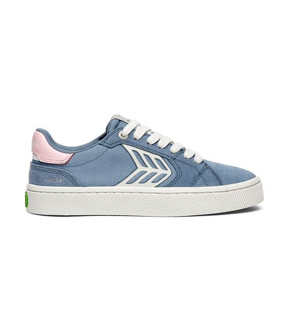 Pánské volnočasové boty Cariuma CATIBA PRO 2.0 Mirage Blue Suede and Cordura Ivory Logo Rose Sneaker
