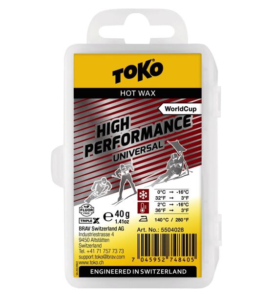 Glide wax Toko High Performance Universal 40g