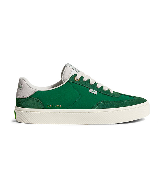 Womens leisure shoes Cariuma TOCA Abundant Green Suede Green Nylon Sneaker