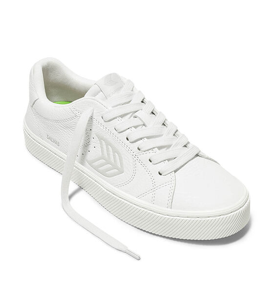 Pánské volnočasové boty Cariuma SALVAS White Premium Leather Ice Logo Sneaker