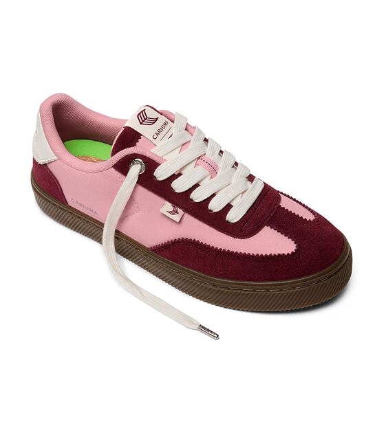 Dámské volnočasové boty Cariuma TOCA Teak Bright Rose Nylon Cabernet Suede Sneaker