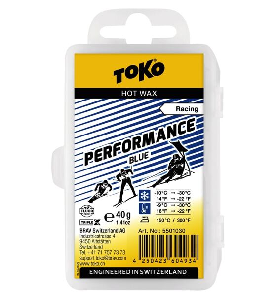 Glide wax Toko Performance blue 40g