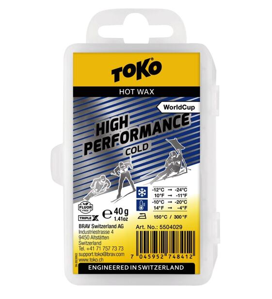 Glide wax Toko High Performance Cold 40g