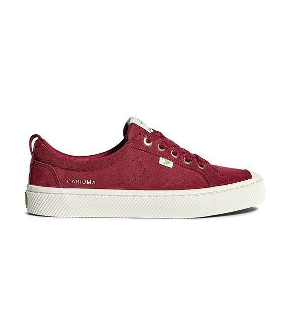 Womens leisure shoes Cariuma OCA Low Cabernet Suede Sneaker