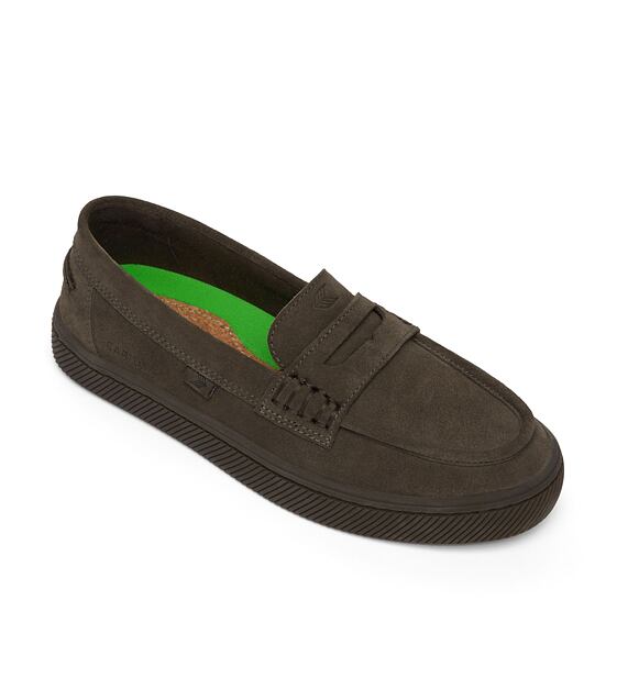 Womens leisure shoes Cariuma CAJU Loafer Teak Brown Suede